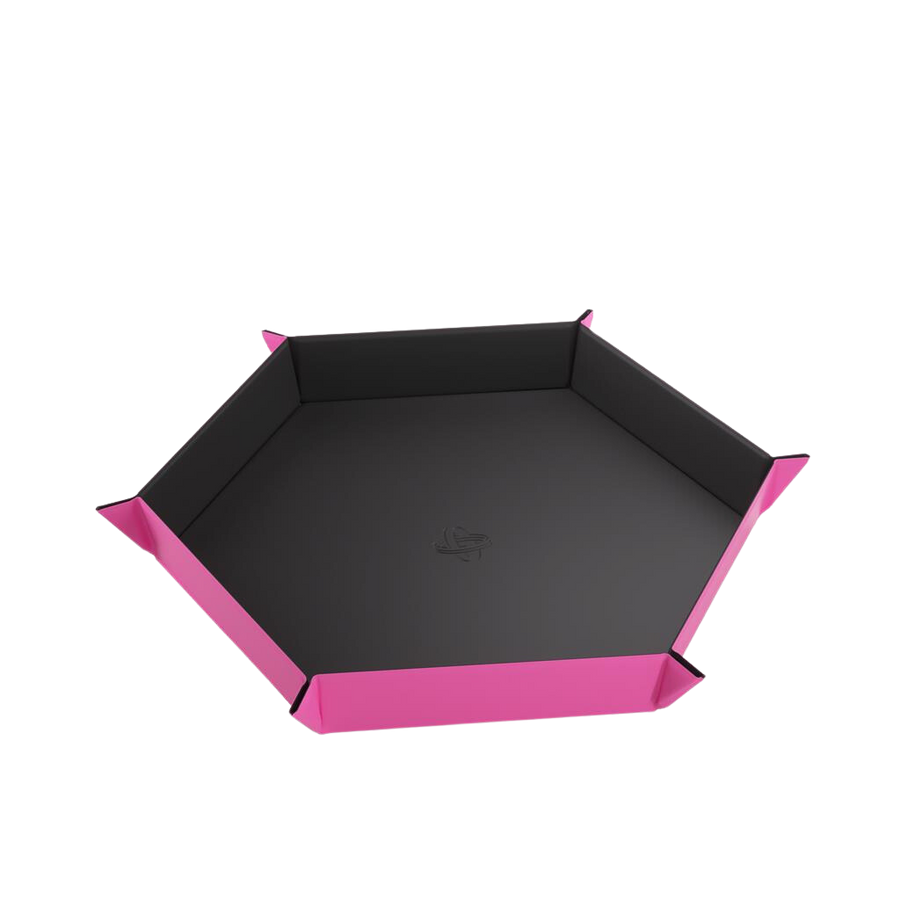 Gamegenic - Magnetic Dice Tray Hexagonal Black/Pink
