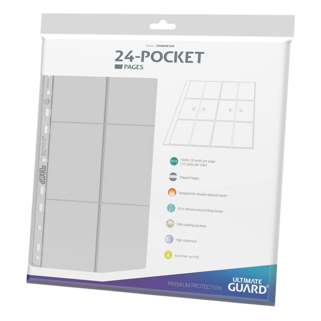 Ultimate Guard 24-Pocket QuadRow Pages Side-Loading Clear (10)
