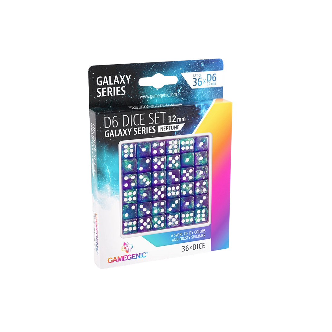 Gamegenic - Galaxy Series - Neptune - D6 Dice Set 12 mm (36 pcs)