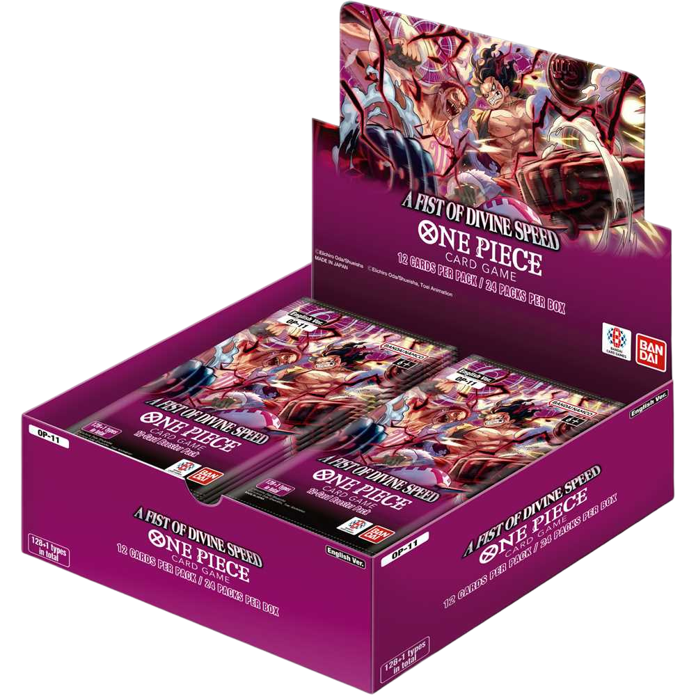 One Piece Card Game - OP11 A Fist Of Divine Speed Booster Display