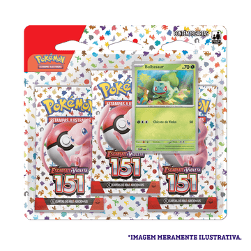 Pokémon TCG: Scarlet & Violet 151 - Checklane 3-Booster Blister - Bulbasaur - PT