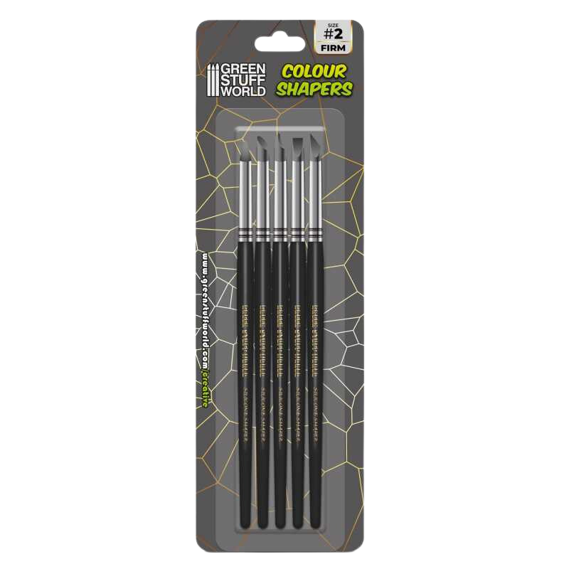 Green Stuff World - Colour Shapers Brushes SIZE 2 - BLACK FIRM