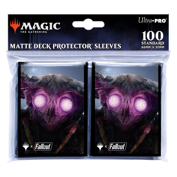 UP - Fallout 100ct Deck Protector Sleeves The Wise Mothman for Magic: The Gathering