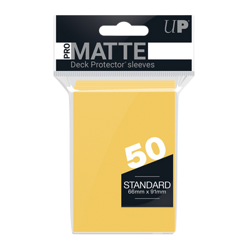 UP - Standard Sleeves - Pro-Matte - Non Glare - Yellow (50 Sleeves)