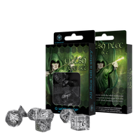 Q Workshop - Elvish Translucent & Black Dice Set (7)