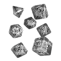 Q Workshop - Elvish Translucent & Black Dice Set (7)