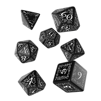 Q Workshop - Elvish Black & White Dice Set (7)