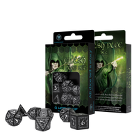 Q Workshop - Elvish Black & White Dice Set (7)