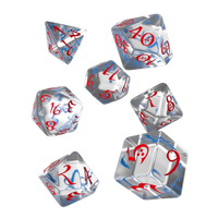 Q Workshop - Classic RPG Translucent & Blue-Red Dice Set (7)