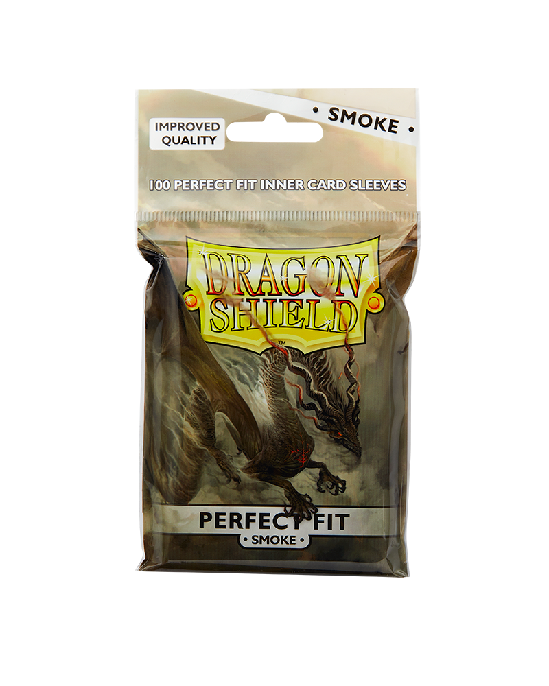 Dragon Shield Standard Perfect Fit Sleeves - Clear/Smoke (100 Sleeves) –  Versus Gamecenter
