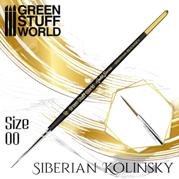 Green Stuff World - GOLD SERIES Siberian Kolinsky Brush - Size 00