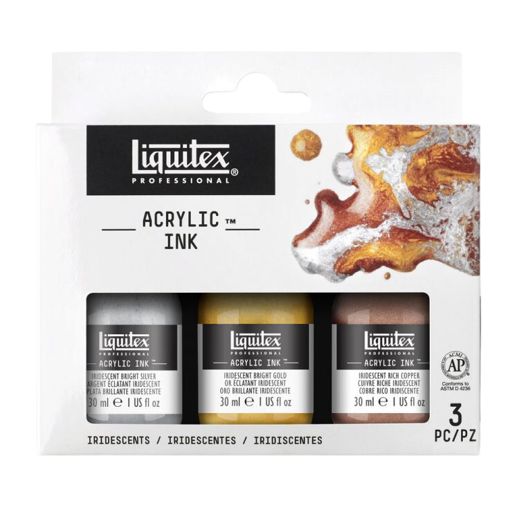 Liquitex - Acrylic Ink Set - 3x30ml - Iridescents