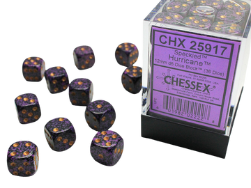 Chessex Dice Block: Speckled Hurricane - 12mm D6 (36)