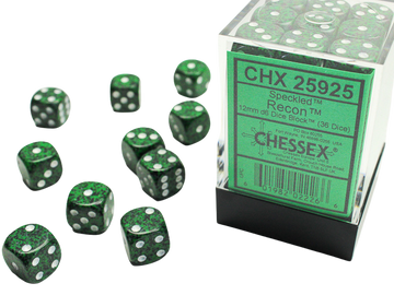 Chessex Speckled 12mm d6 Dice Blocks with Pips (36 Dice) - Recon