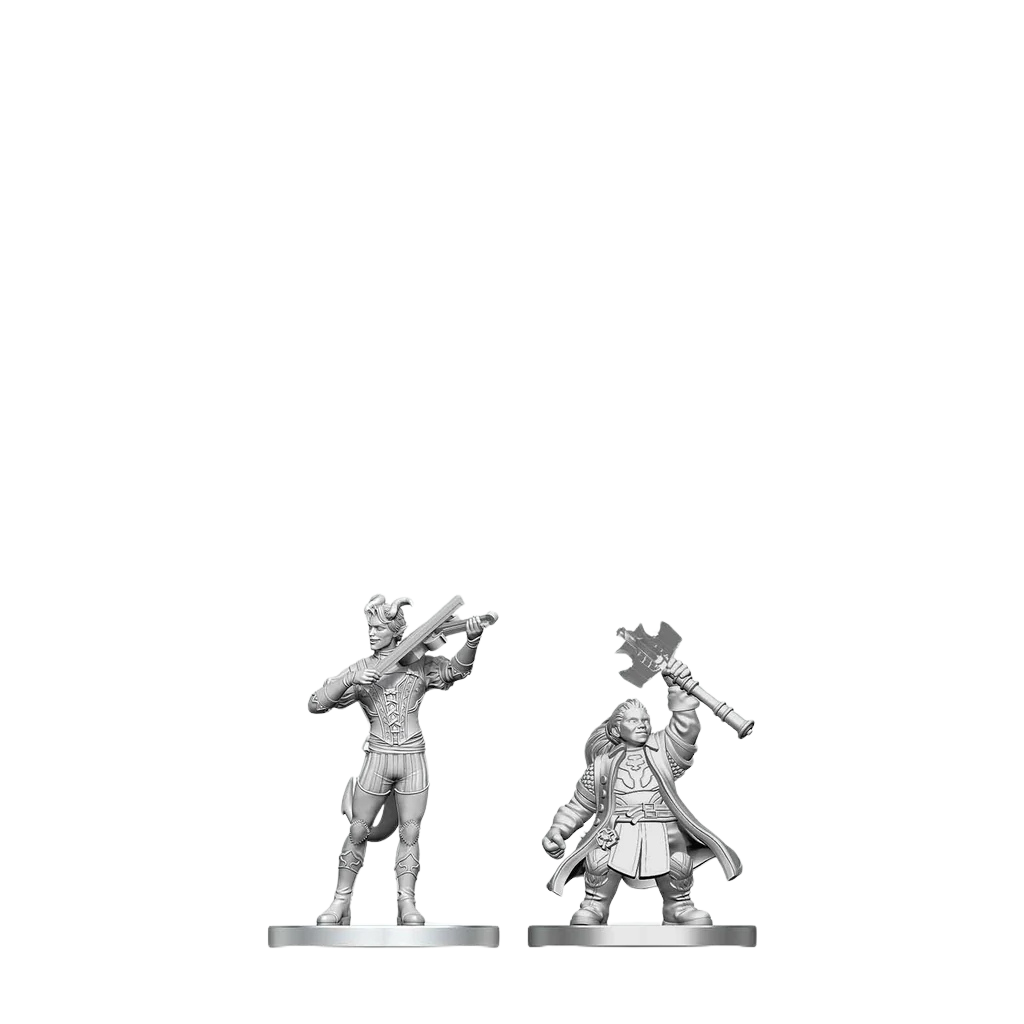 D&D Nolzur's Marvelous Miniatures: Tiefling Bard & Dwarf Cleric