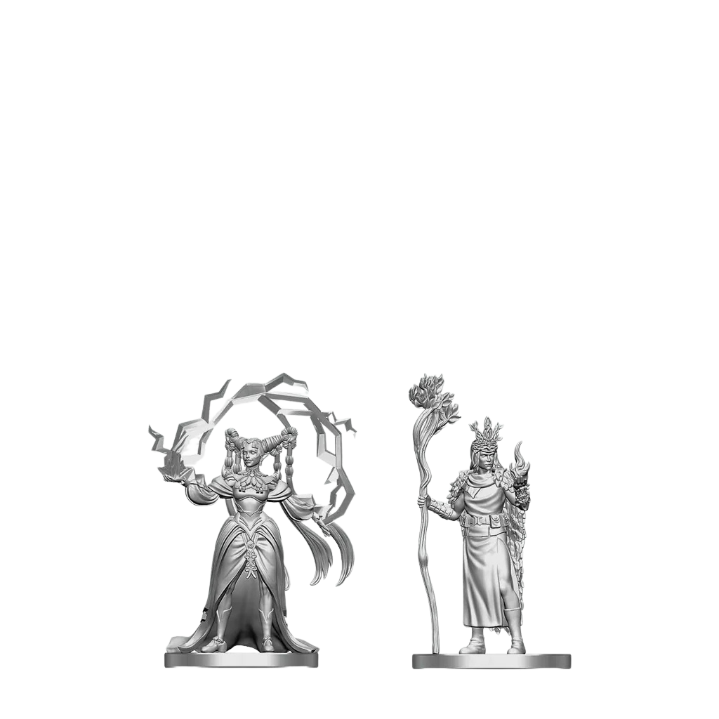 D&D Nolzur's Marvelous Miniatures: Human Druid & Elf Sorcerer