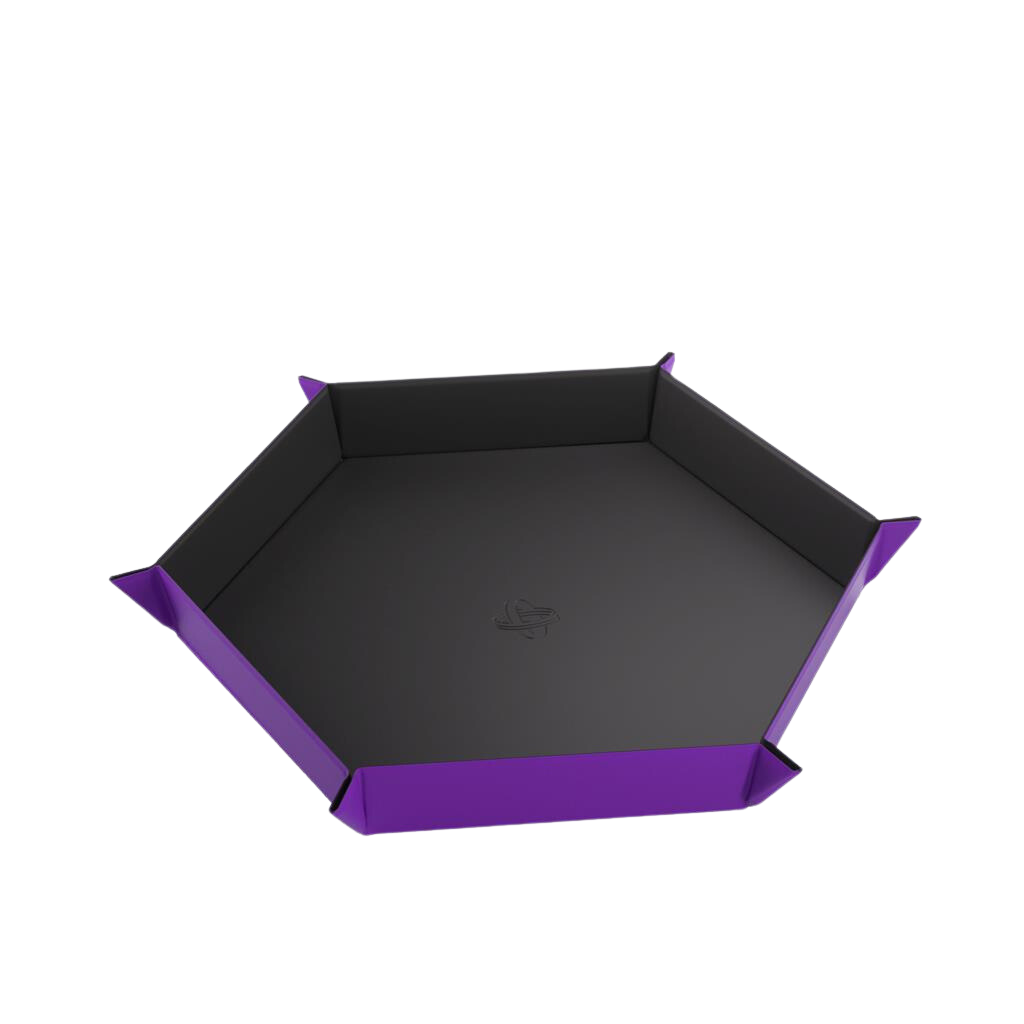 Gamegenic - Magnetic Dice Tray Hexagonal Black/Purple