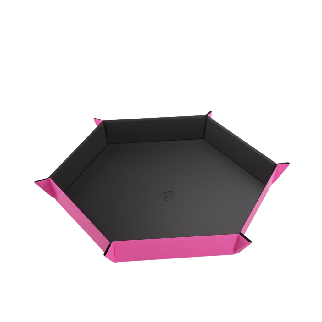 Gamegenic - Magnetic Dice Tray Hexagonal Black/Pink