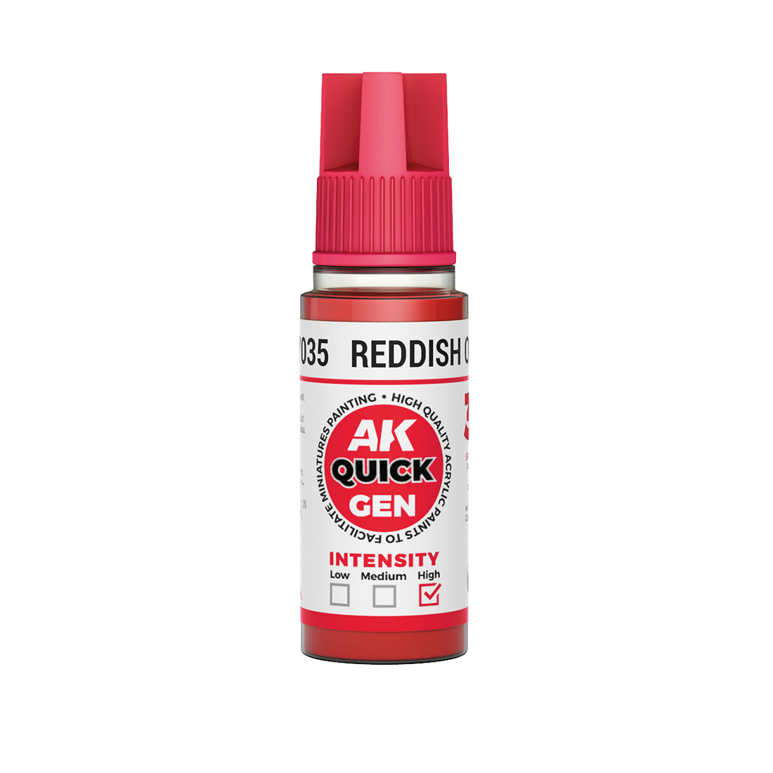 AK Interactive - REDDISH ORANGE – QUICK GEN COLOR