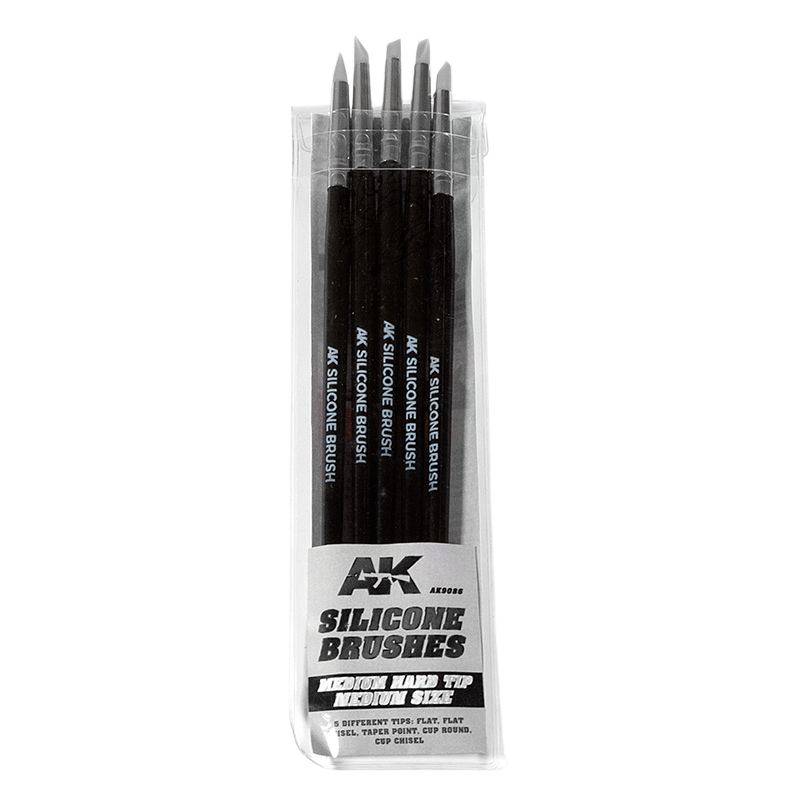 AK Interactive - SILICONE BRUSHES - MEDIUM