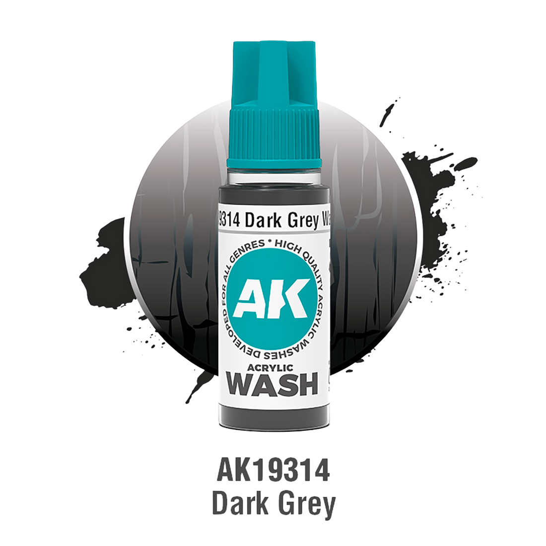 AK Interactive - DARK GREY – ACRYLIC WASH