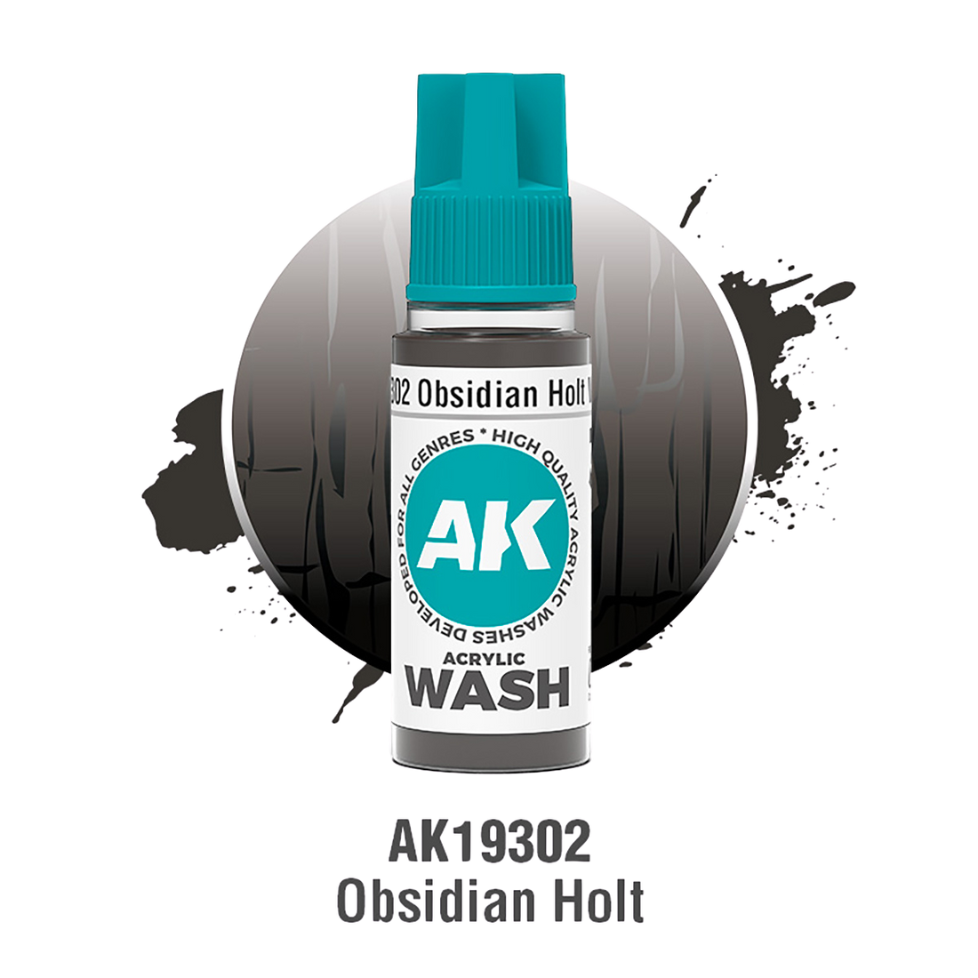 AK Interactive - OBSIDIAN HOLT – ACRYLIC WASH