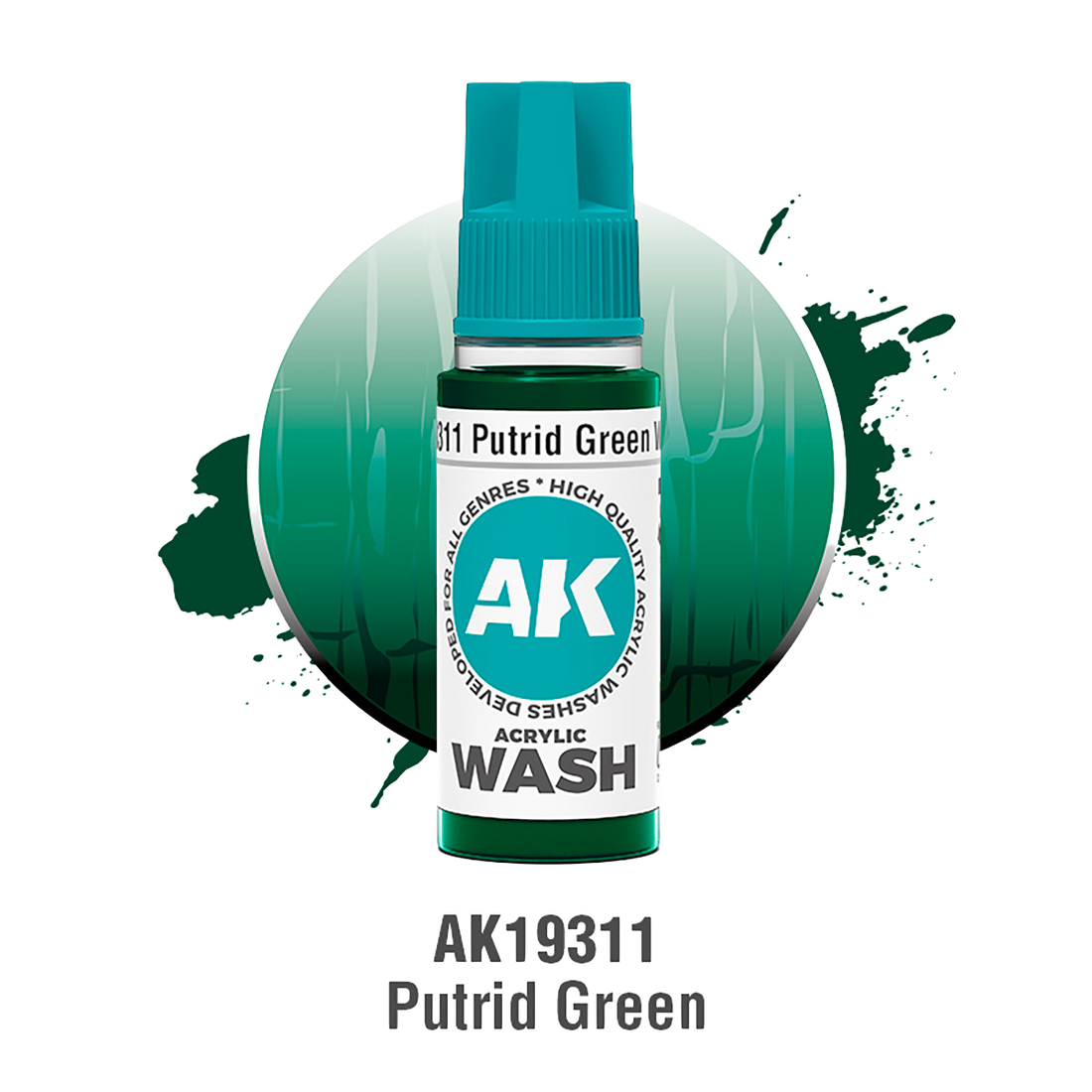 AK Interactive - PUTRID GREEN – ACRYLIC WASH