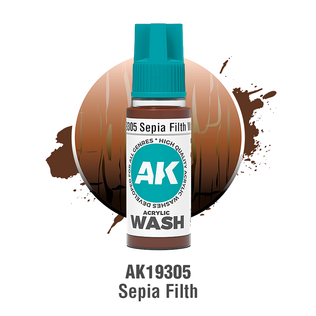 AK Interactive - SEPIA FILTH – ACRYLIC WASH