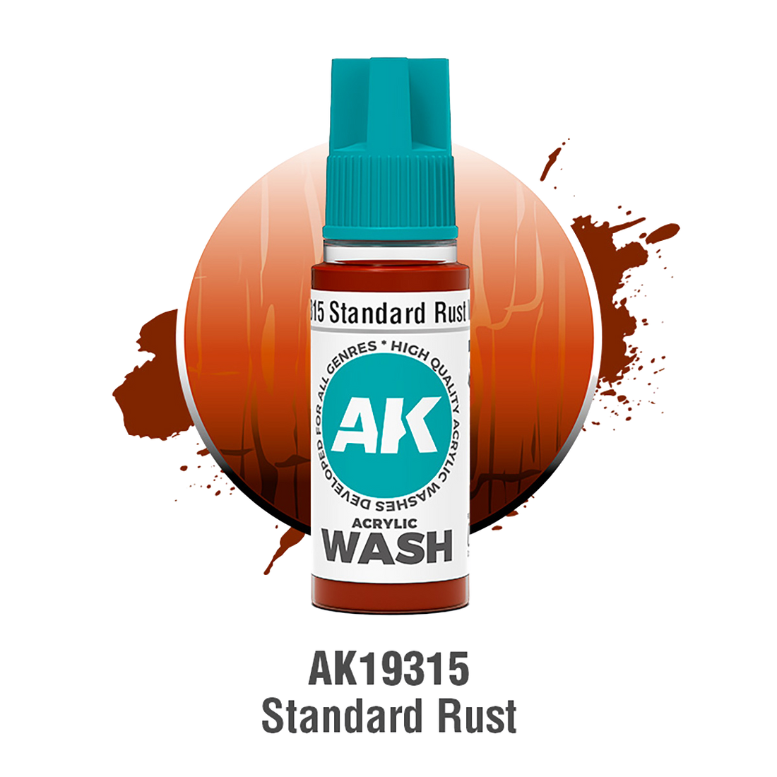 AK Interactive - STANDARD RUST – ACRYLIC WASH