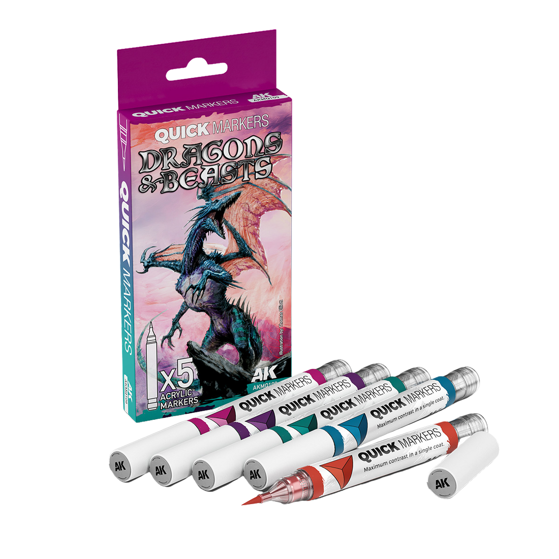 AK Interactive - QUICKMARKER SET - DRAGONS & BEASTS