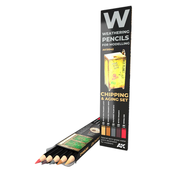 AK Interactive - WATERCOLOR PENCIL SET - CHIPPING & AGING