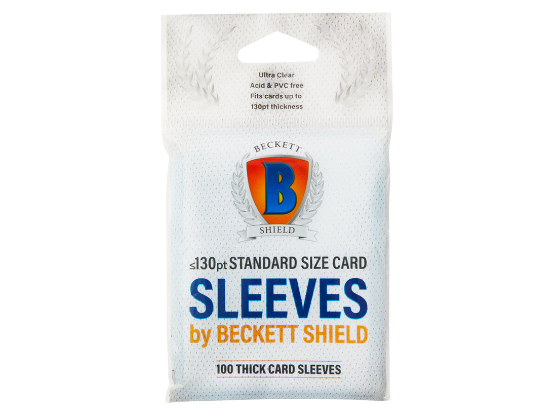 Beckett Shield - Thick Cards Card Sleeves (100 Sleeves)