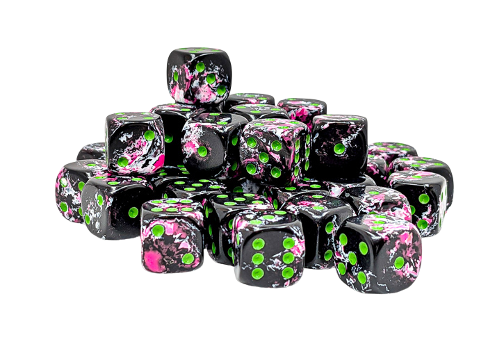 Brush Paintball/green 12mm d6 Dice Block (36 dice)