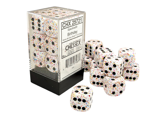 Chessex - Speckled® 16mm d6 Birthday Dice Block™ (12 dice)