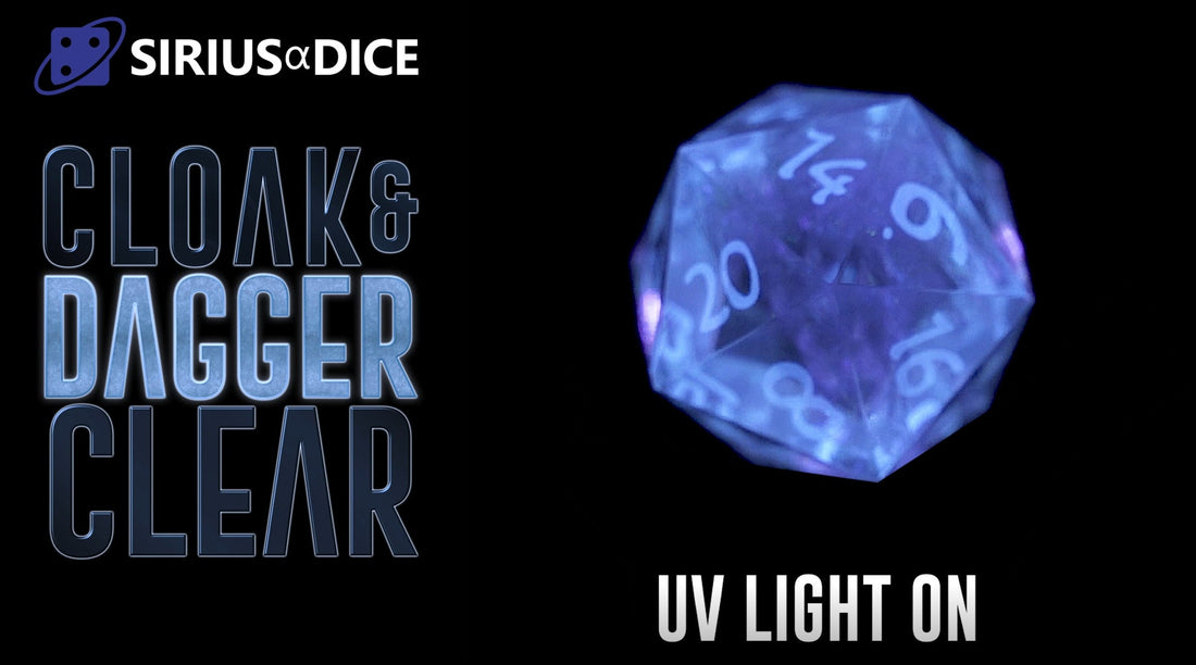 Sirius Dice - Dice Set - Clear Cloak & Dagger