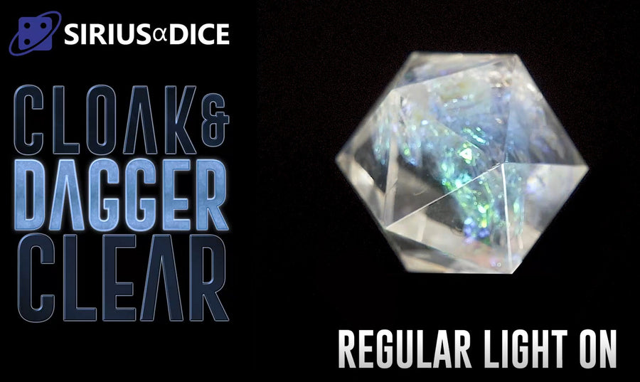 Sirius Dice - Dice Set - Clear Cloak & Dagger