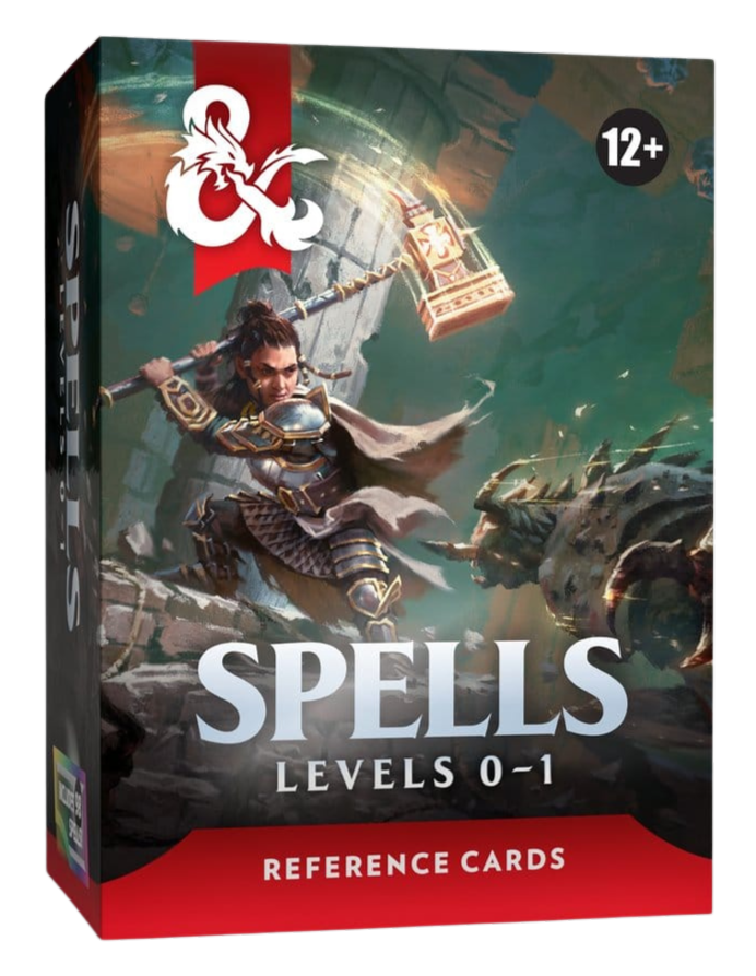 D&D Reference Cards: Spells (Levels 0-1)