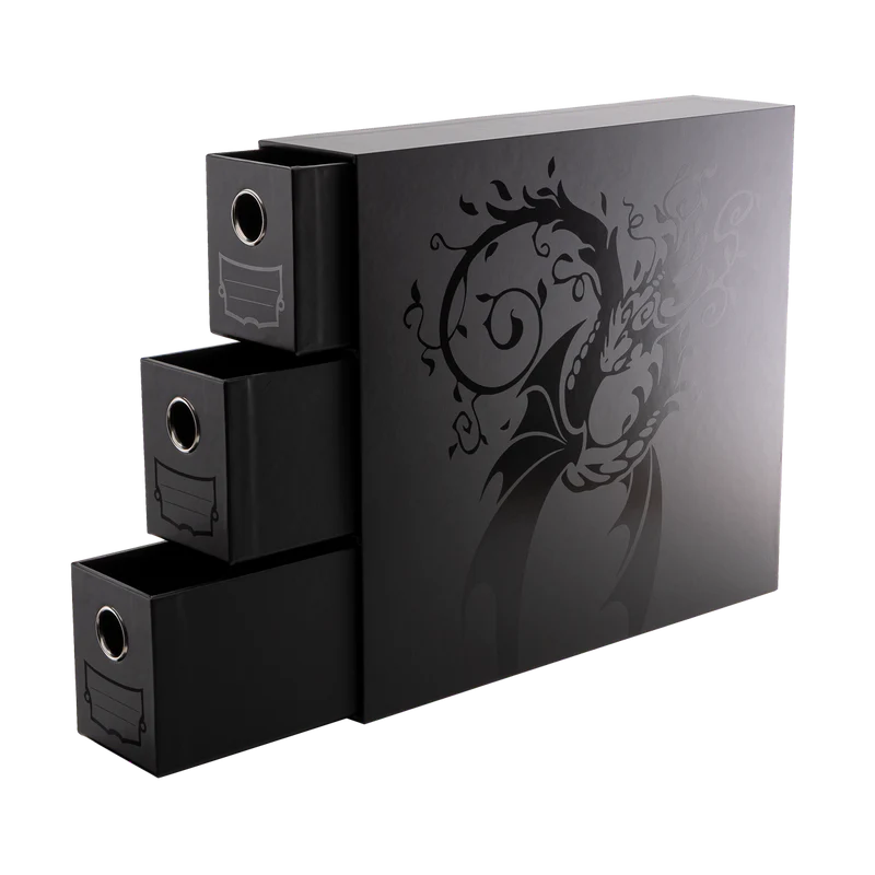Dragon Shield Storage - Card Drawers Fortress - Vertical - 3 XL - Black
