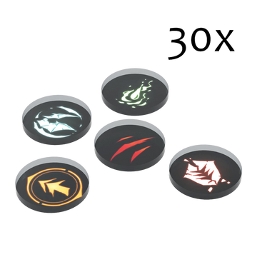 Eldfall Chronicles - Acrylic Token Set