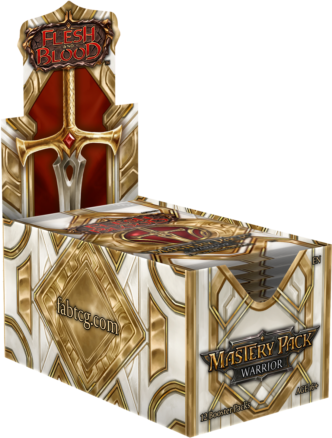 Flesh and Blood TCG - Mastery Pack Warrior Booster Display (12 Booster) - EN