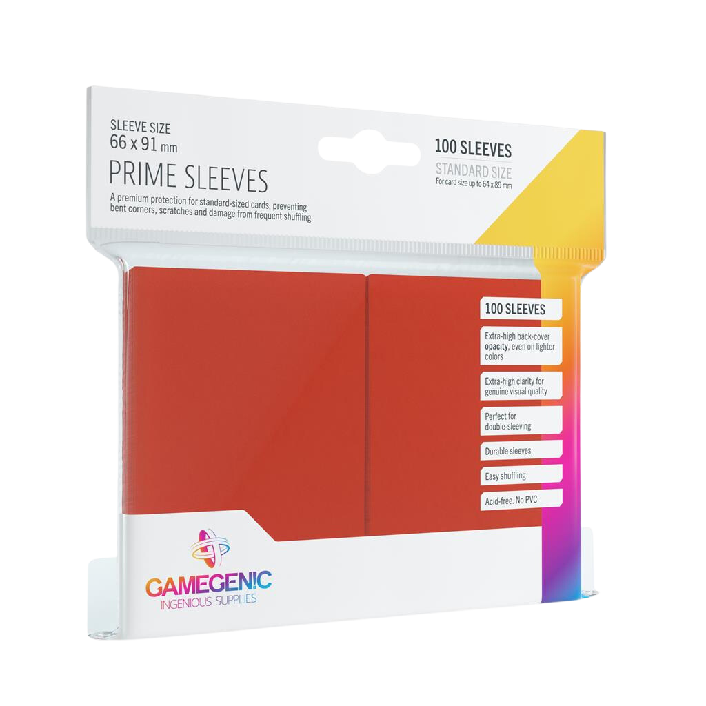 Gamegenic - Prime Sleeves Red (100 Sleeves)