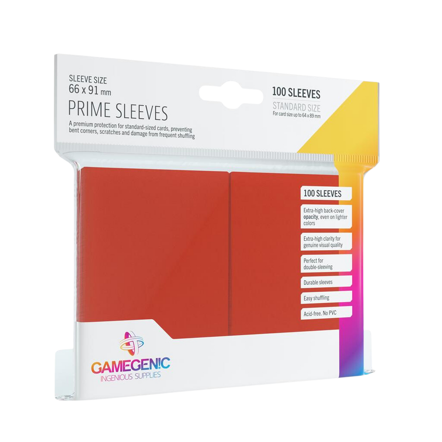 Gamegenic - Prime Sleeves Red (100 Sleeves)