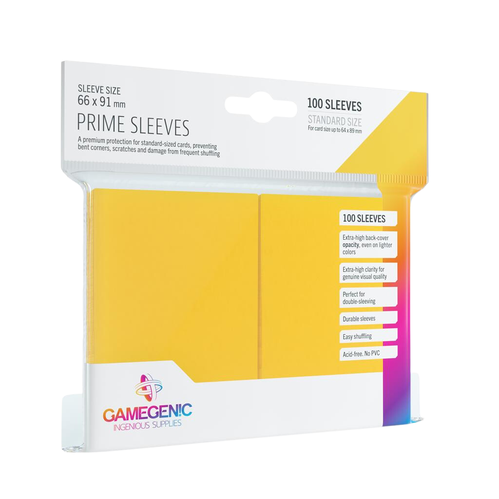 Gamegenic - Prime Sleeves Yellow (100 Sleeves)