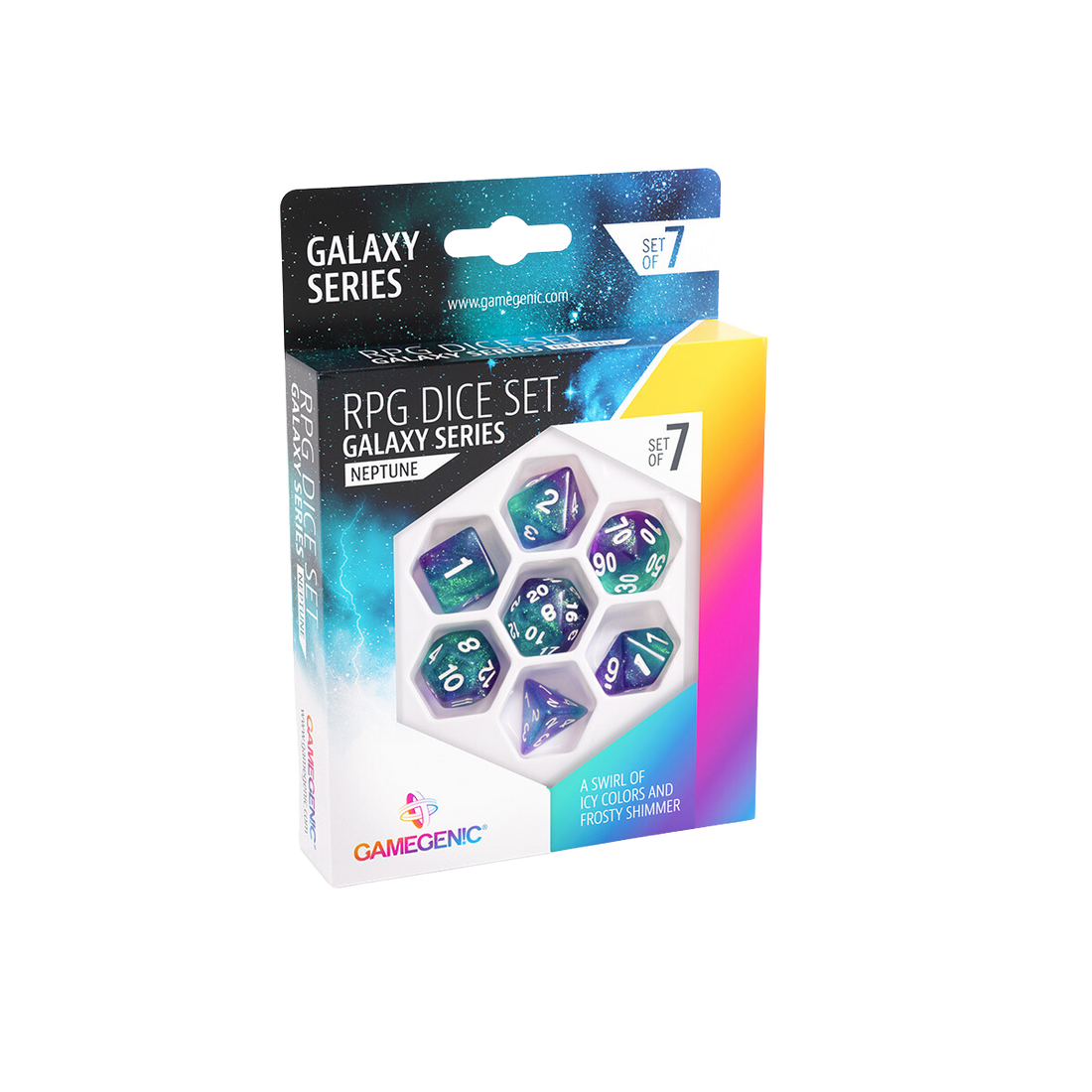 Gamegenic - Galaxy Series - Neptune - RPG Dice Set (7pcs)