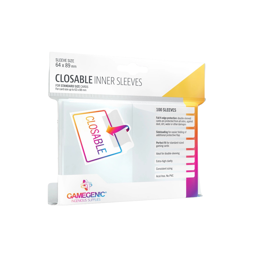 Gamegenic - Closable Inner Sleeves (100 Sleeves)