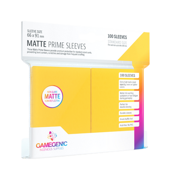 Gamegenic - Matte Prime Sleeves Yellow (100 Sleeves)