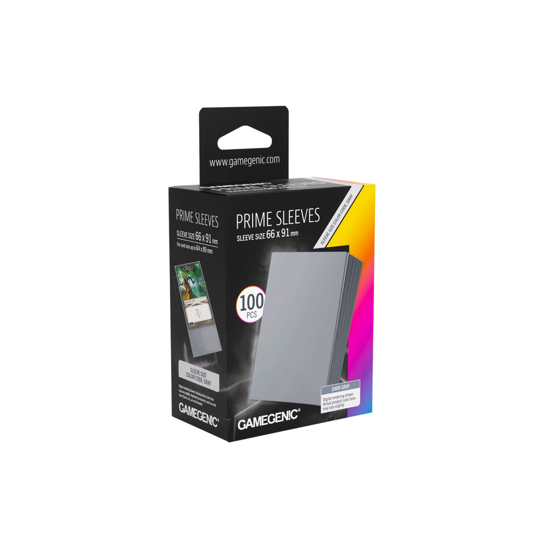 Gamegenic - Prime Sleeves Dark Gray 66x91