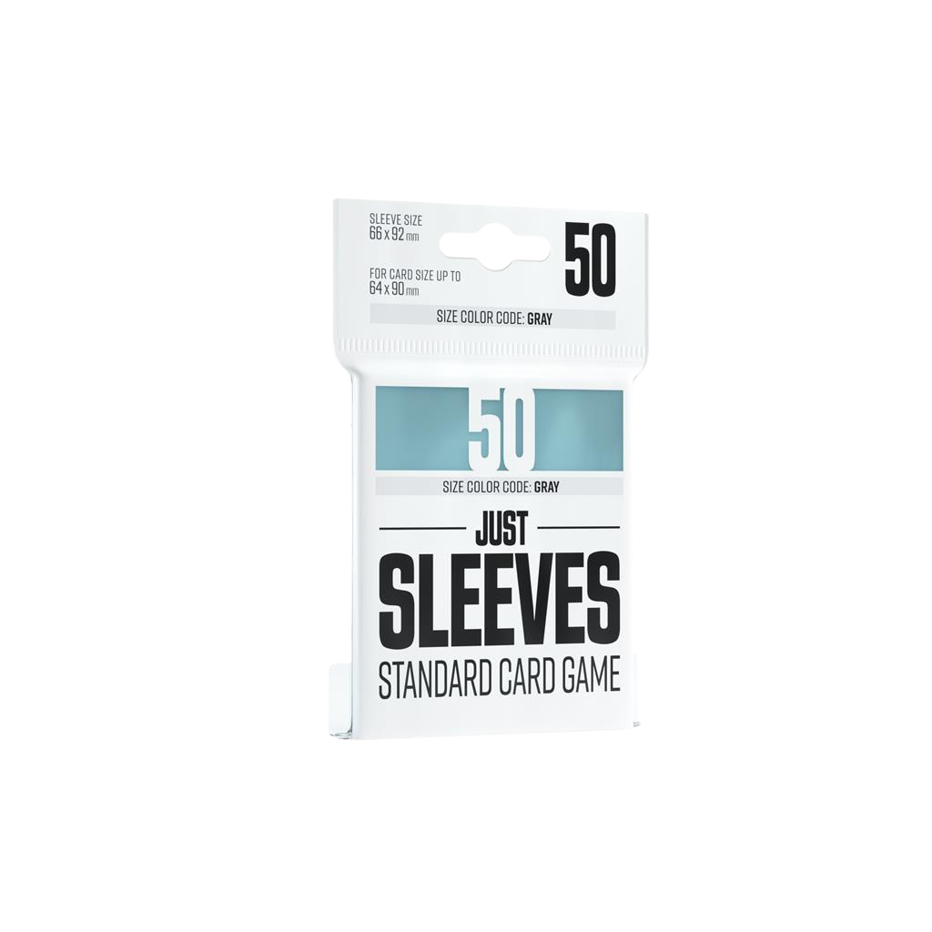 JUST SLEEVES - STANDARD CARD GAME CLEAR (50 SLEEVES)
