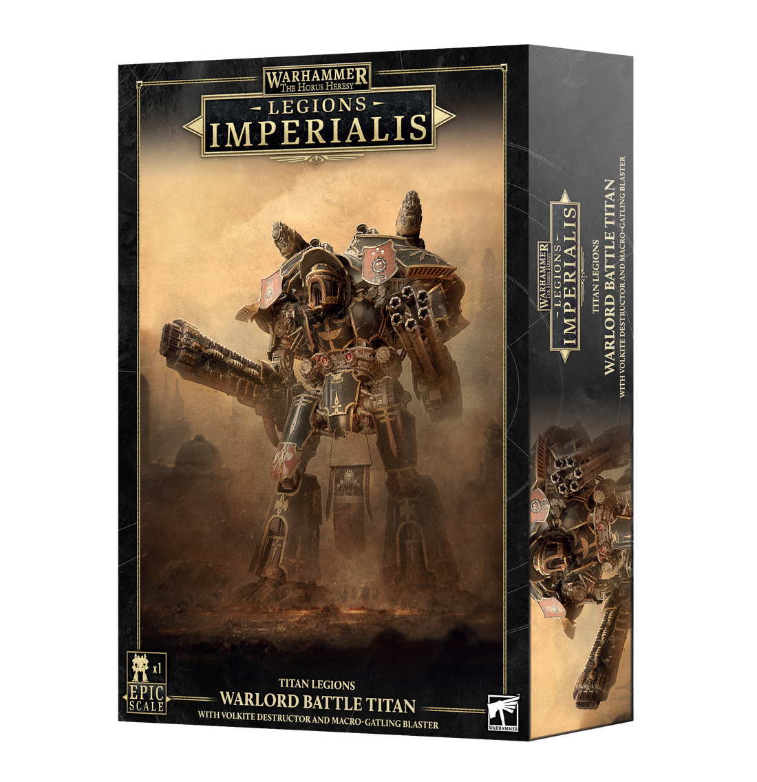 Legions Imperialis: Warlord Battle Titan With Volkite Destructor and Macro Gatling Blaster