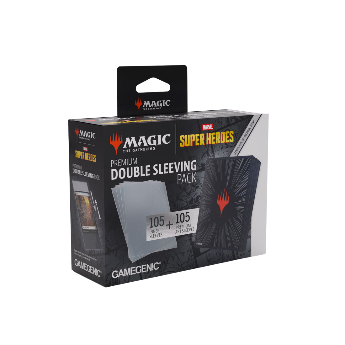 Magic: The Gathering | Marvel Super Heroes Premium Double Sleeving Pack 100 - Comic Burst Black